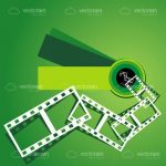 White Film Strip on a Gradient Green Background